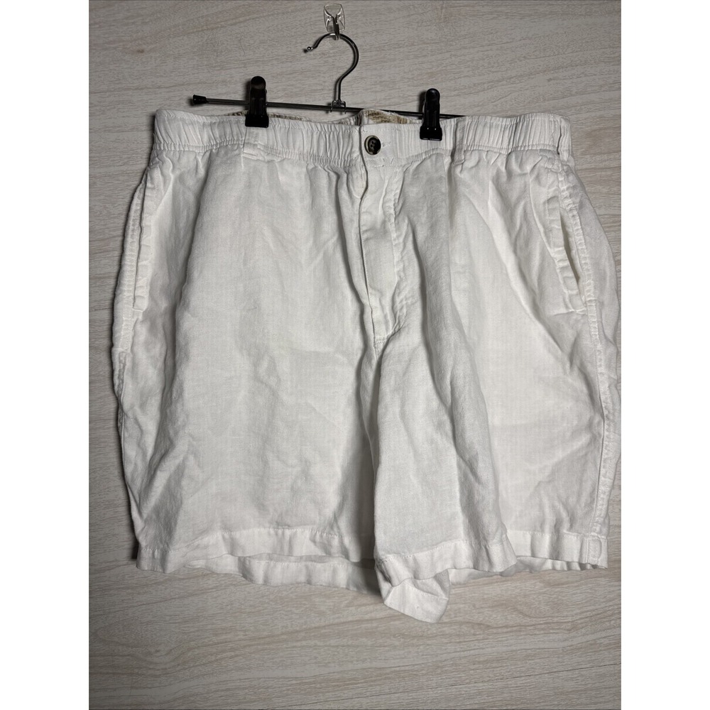 28 Palms white linen blend shorts Sz Xl 7 "